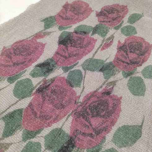 アンダーカバー UNDERCOVER 薔薇プリント ウール カシミヤ ストール メンズ