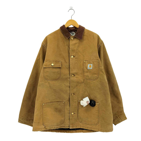 カーハート Carhartt 96年 3月製造 襟コーデュロイ ダック地 裏地ブランケットミシガンチョアコート メンズ 46 TAIL