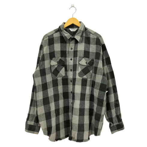 ファイブブラザー FIVE BROTHER 70-80s USA製 三角タグ BIG SIZE フランネルチェック 長袖シャツ メンズ 3XL