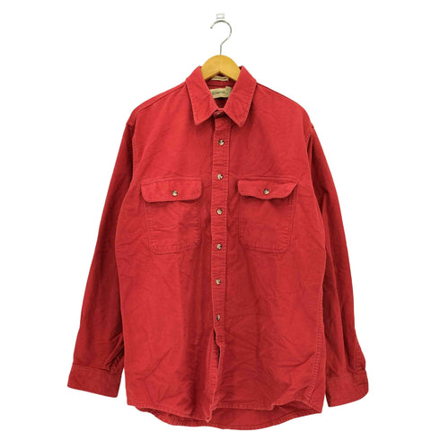 セントジョンズベイ STJOHNS BAY 90s USA製 フラップポケット ヘビーネル 長袖シャツ メンズ L-TALL