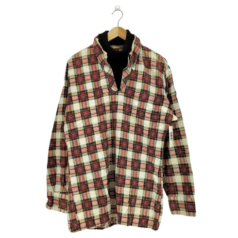 タートルネック レイヤーデザイン B/D 長袖 チェックシャツ レディース