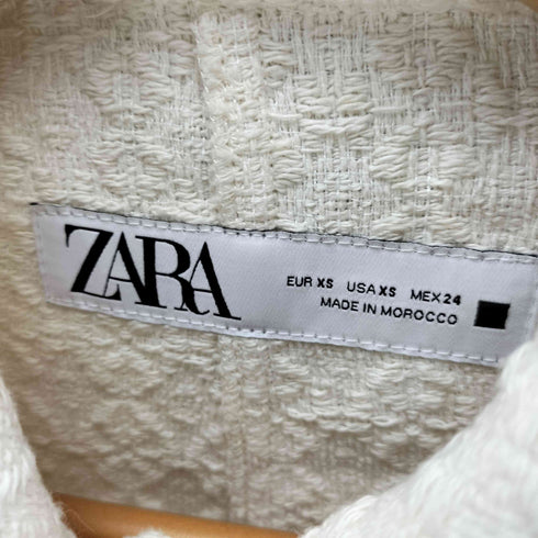 ザラ ZARA ビジュー ツイード ジャケット レディース import:XS