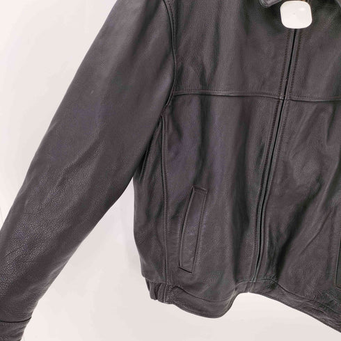 ドッカーズ DOCKERS 90S 革パッチタグ 裏地チェック リアルレザー スウィングトップ ブルゾン メンズ