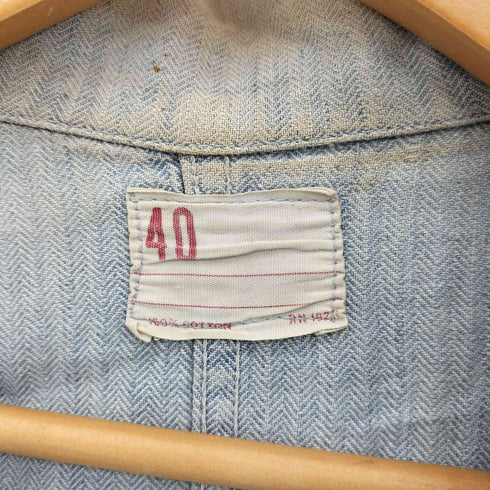 50-60s 50s ヘリンボーンツイル HBTショップコート メンズ 40