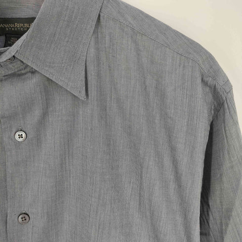 バナナリパブリック BANANA REPUBLIC 00S STRETCH レギュラーカラーシャツ メンズ import:L