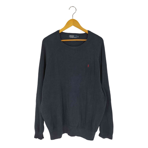 ポロバイラルフローレン Polo by RALPH LAUREN 90S スモールポニー刺繍 ローゲージ コットンクルーネックニット メンズ import:XL