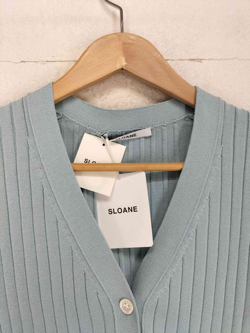 スローン SLOANE 12Gワイドリブ コットン×ポリエステル Vネックカーディガン レディース 2