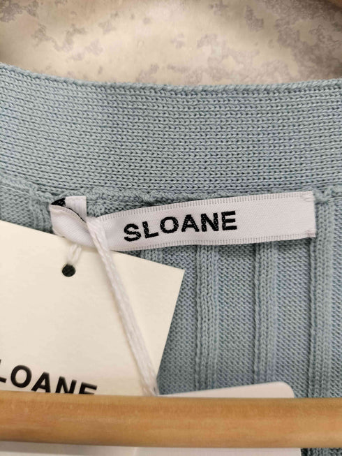 スローン SLOANE 12Gワイドリブ コットン×ポリエステル Vネックカーディガン レディース 2