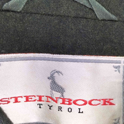 STEINBOCK 総柄 ウール ノーカラーコート レディース