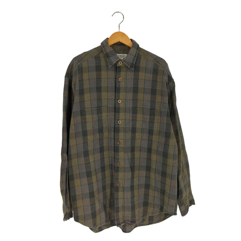 バナナリパブリック BANANA REPUBLIC 00S チェックヘビーネルシャツ メンズ import:L