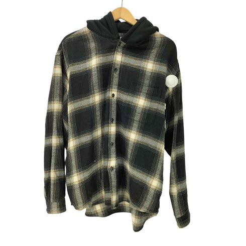 ゴールドトウヨウエンタープライズ GOLD 東洋エンタープライズ COTTON NEL CHECK WORK SHIRT with SWEAT HOODIE コットン ネル チェック ワーク シャツ スウェット フーディー メンズ JPN:L