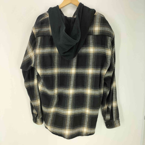 ゴールドトウヨウエンタープライズ GOLD 東洋エンタープライズ COTTON NEL CHECK WORK SHIRT with SWEAT HOODIE コットン ネル チェック ワーク シャツ スウェット フーディー メンズ JPN:L