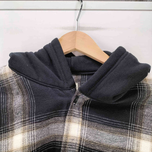 ゴールドトウヨウエンタープライズ GOLD 東洋エンタープライズ COTTON NEL CHECK WORK SHIRT with SWEAT HOODIE コットン ネル チェック ワーク シャツ スウェット フーディー メンズ JPN:L