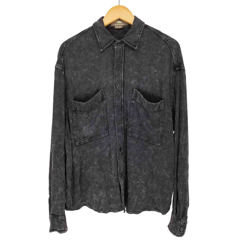 ザラマン ZARA MAN ダメージ加工 フルイドシャツ メンズ import:S