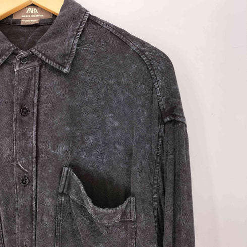 ザラマン ZARA MAN ダメージ加工 フルイドシャツ メンズ import:S