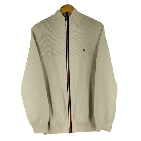トミーヒルフィガー TOMMY HILFIGER ジップアップセーター メンズ XL
