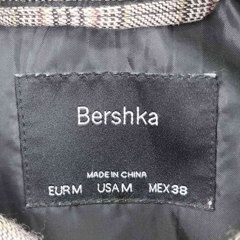 ベルシュカ BERSHKA チェック柄 シャツジャケット メンズ M