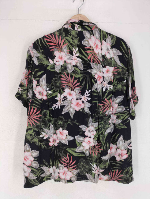 TROPICOOL 開襟 ボックス レーヨンシャツ メンズ import:L