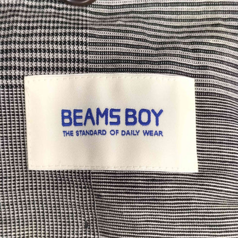 ビームスボーイ BEAMS BOY リネン チェックロングダブルジャケット レディース JPN:1