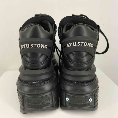 AYUSTONG ブラック 厚底ブーツ レディース 37