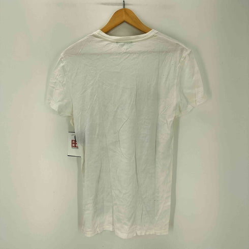 マックキューバイ アレキサンダーマックイーン McQ Alexander McQueen ダメージ加工 フロントプリント クルーネックTシャツ メンズ import:XS