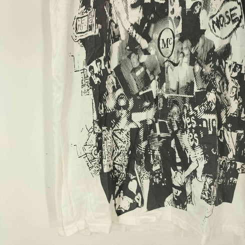 マックキューバイ アレキサンダーマックイーン McQ Alexander McQueen ダメージ加工 フロントプリント クルーネックTシャツ メンズ import:XS