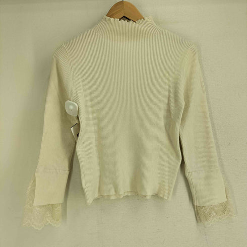 ナチュラルクチュール natural couture 23AW 前後2WAY袖口レースリブニット レディース FREE
