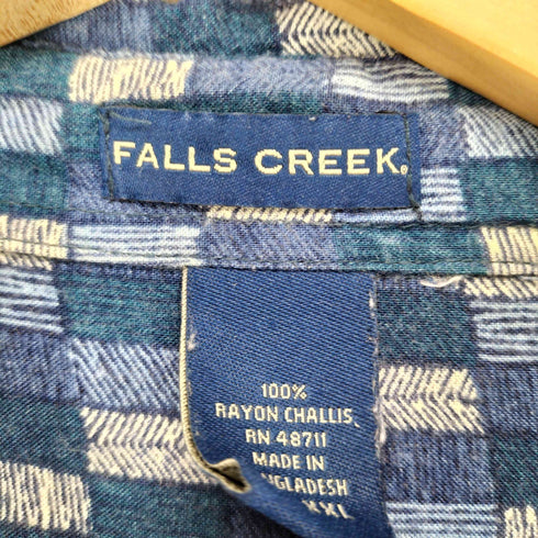 FALLS CREEK レーヨン 総柄 シャツ メンズ import:XXL