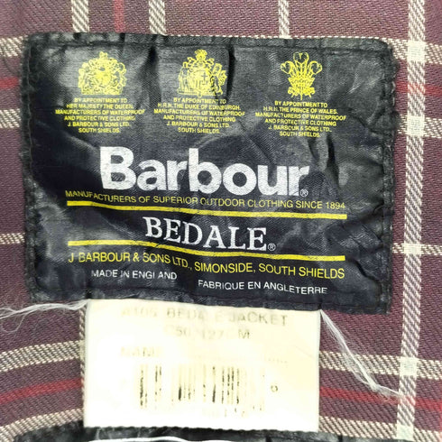バブアー Barbour 1996 イングランド製 3ワラント bedale jacket メンズ C50