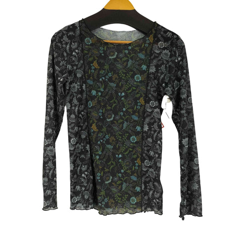 ハレ HARE L/S 切替シアー花柄トップス レディース FREE