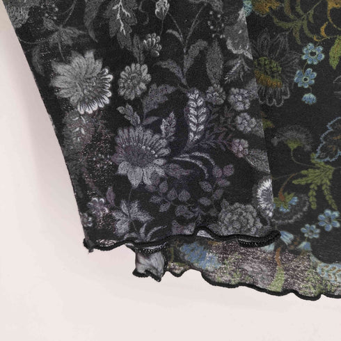 ハレ HARE L/S 切替シアー花柄トップス レディース FREE
