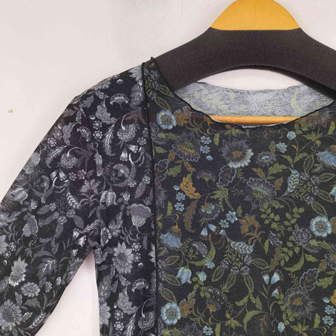 ハレ HARE L/S 切替シアー花柄トップス レディース FREE