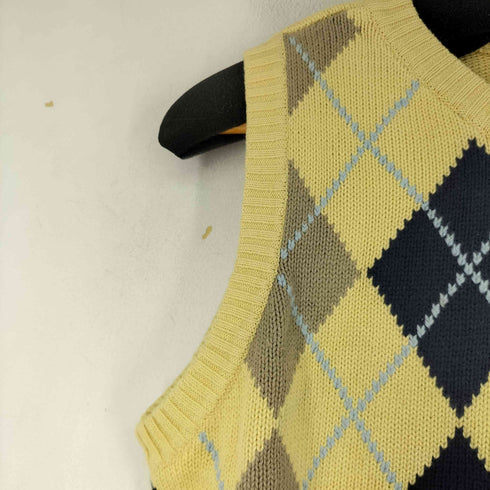 ギャップ Gap 00S OLD アーガイル柄 コットンニットベスト メンズ import:L