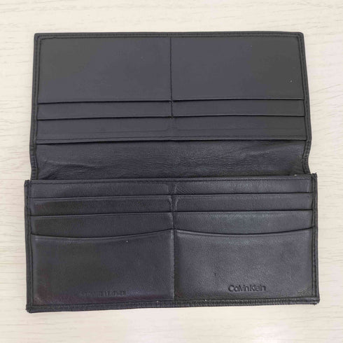 カルバンクライン CALVIN KLEIN レザー 型押し 二つ折り 長財布 メンズ