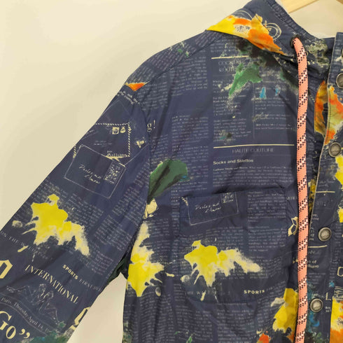 ジョンガリアーノ JOHN GALLIANO 00S イタリア製 News Paper Padded Jacket ニュースペーパー パテッド ジャケット メンズ EUR:48