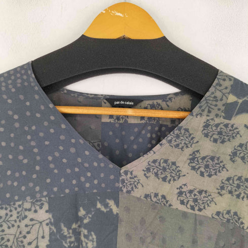 パドカレ pas de calais 総柄ノースリーブワンピース レディース