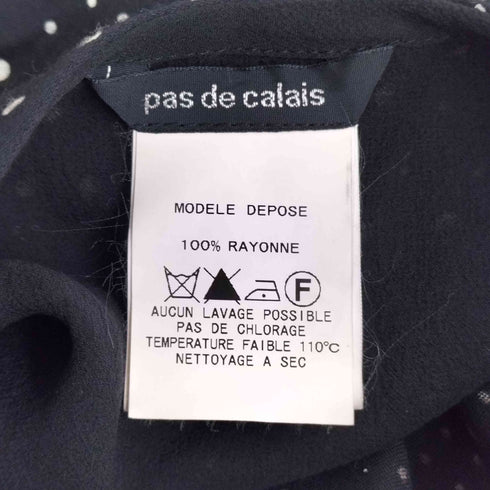 パドカレ pas de calais スタッズ ドット柄ノースリーブワンピース レディース