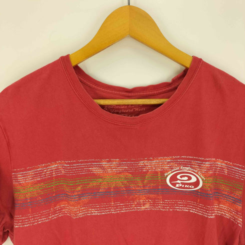 ピコ PIKO ロゴ グラフィック プリント クルーネック S/S コットン Tシャツ Y2K メンズ import:XL