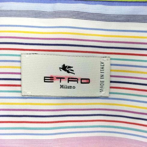 エトロ ETRO マルチストライプドレスシャツ メンズ 41