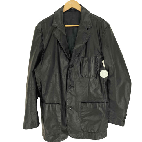 ギャップ Gap 90S OLD デカタグ 紺タグ 総裏 本革 レザー 3B テーラード ジャケット メンズ import:M