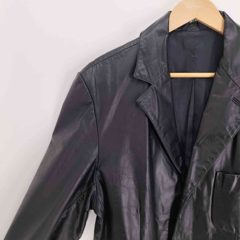 ギャップ Gap 90S OLD デカタグ 紺タグ 総裏 本革 レザー 3B テーラード ジャケット メンズ import:M