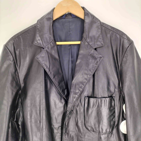 ギャップ Gap 90S OLD デカタグ 紺タグ 総裏 本革 レザー 3B テーラード ジャケット メンズ import:M
