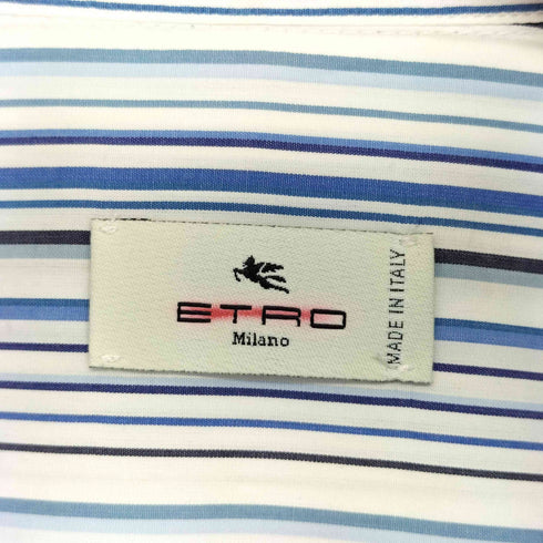 エトロ ETRO マルチストライプドレスシャツ メンズ 38