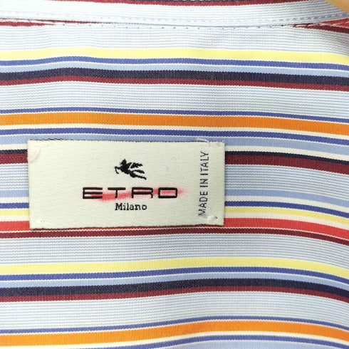 エトロ ETRO マルチストライプドレスシャツ メンズ 41