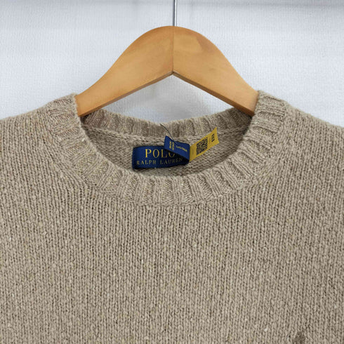 ポロラルフローレン POLO RALPH LAUREN ポニー刺繍 ウール混 ナイロン クルーネックニット レディース import:XS