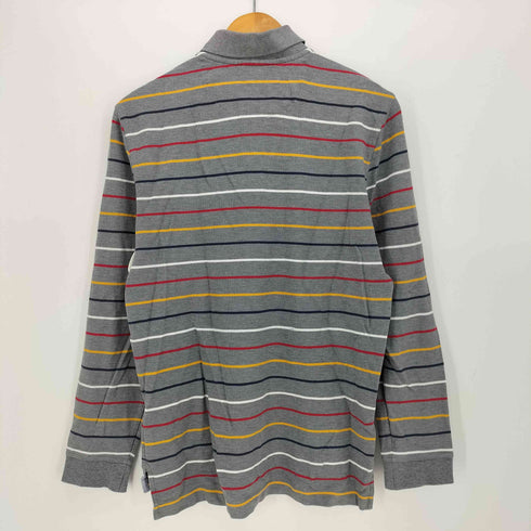 ブルックスブラザーズ BROOKS BROTHERS SLIM FIT ロゴ刺繍 ボーダー 長袖 ポロシャツ メンズ import:M