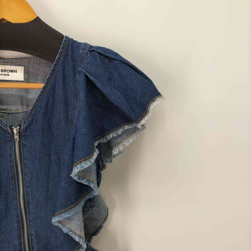 リリーブラウン Lily Brown フロントファスナーフリルワンピース レディース ONE SIZE