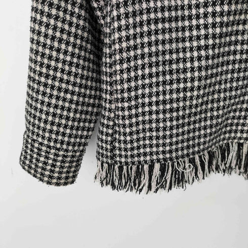 ザラ ZARA ツイードチェック シャツジャケット レディース import:S