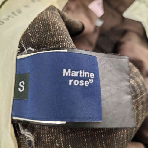 マーティンローズ Martine rose カスリ グレンチェック ウールリネン フレアスラックス メンズ import:S