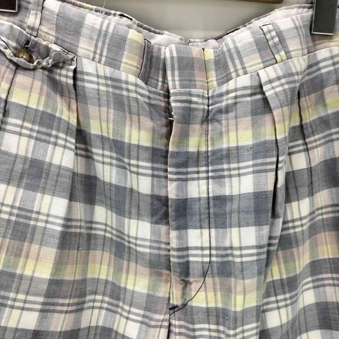 ニーマンマーカス Neiman Marcus 80-90S TALON ZIP 2タック チェック パンツ メンズ